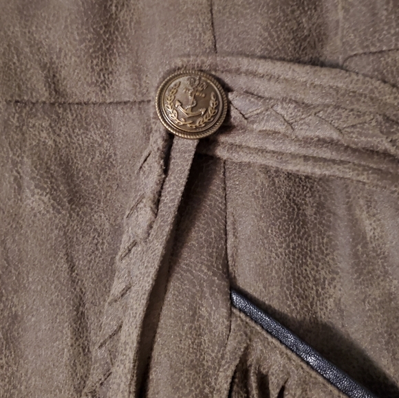 Womens Vocal Western Army Green Duster Jacket sz M - Picture 4 of 10